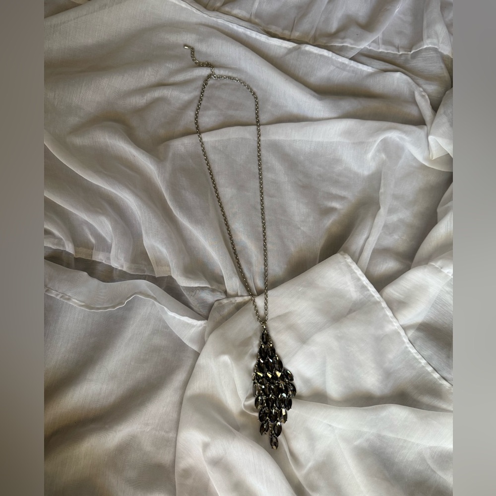 Chico’s Rhinestone Dangle Necklace - Picture 2 of 10